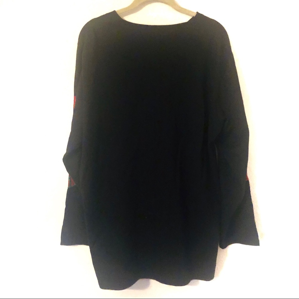 Michael Simon Embroidered Leaf Print Button Up - … - image 2